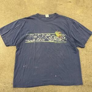 Vintage 90s Rainforest Cafe Frog Graphic Shirt Size XL